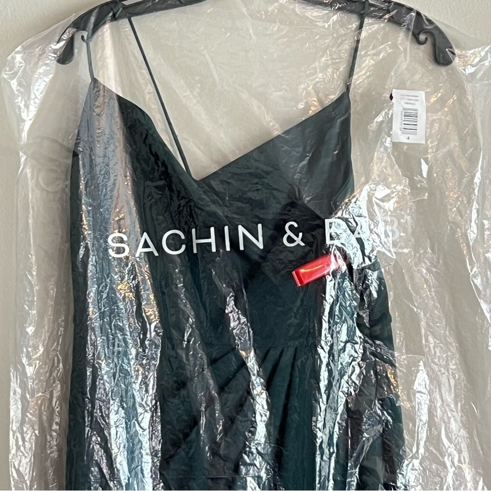 Sachin + Babi Women’s Paulina Emerald Green Women’s Gown Size 4 - Picture 2 of 7